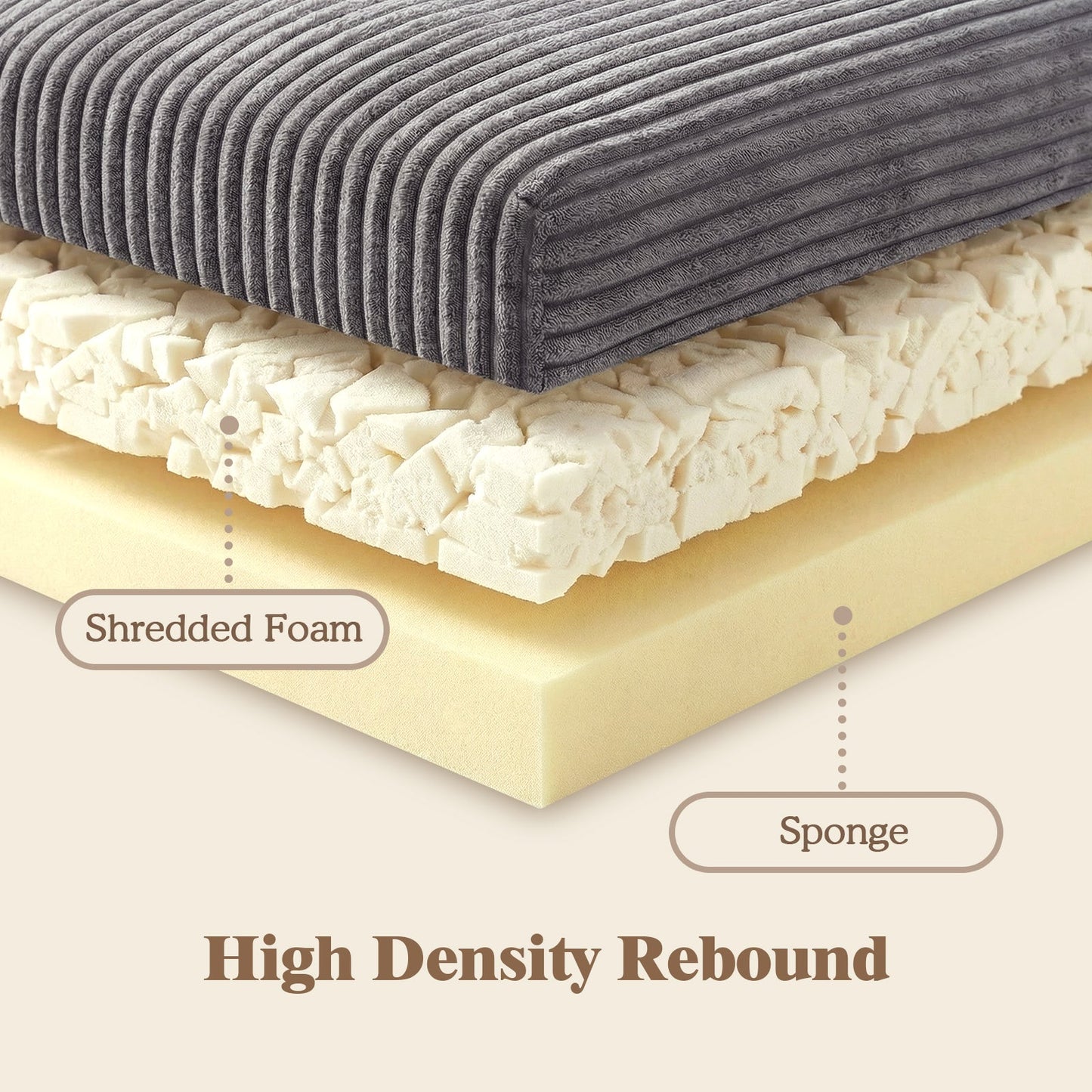 Advwin Folding Sofa Bed  Fold Out Corduroy Sleeper Couch