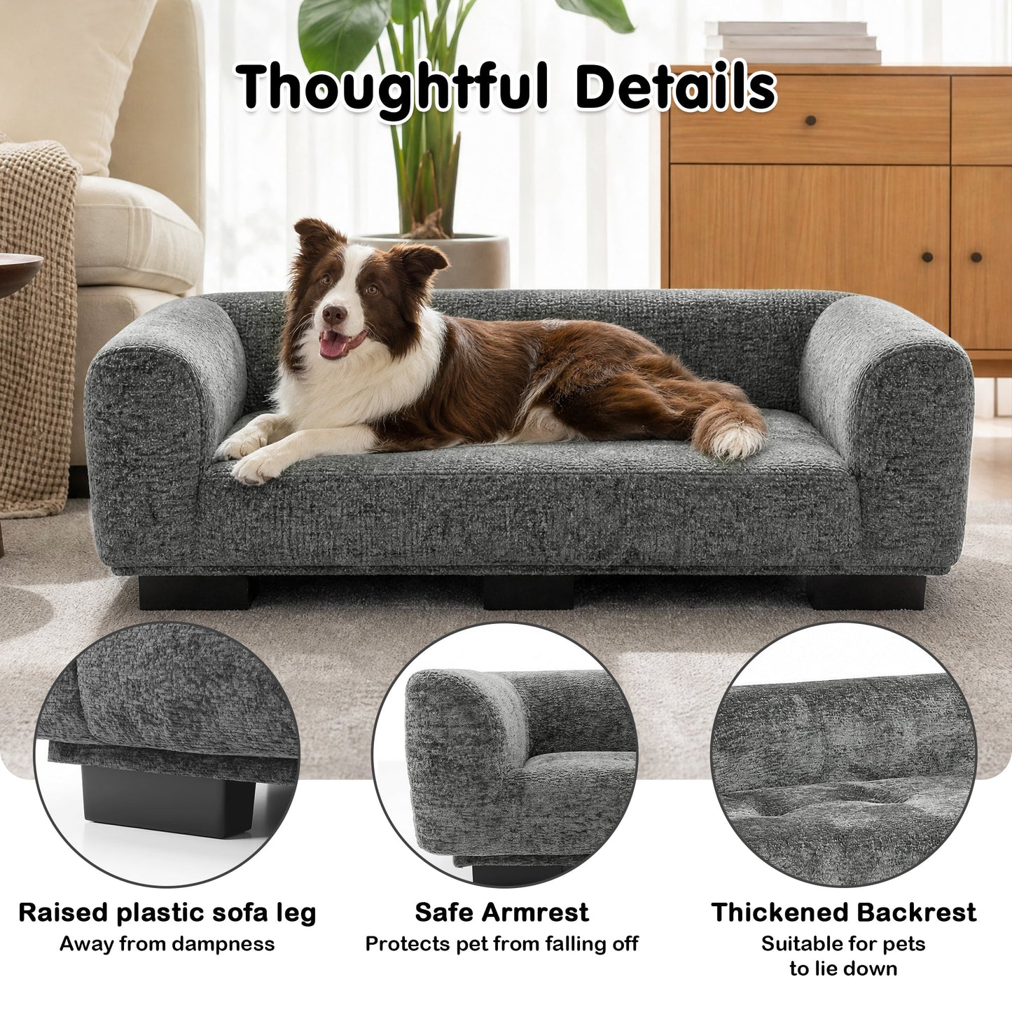 Advwin 120cm Dog Sofa Bed for Medium Large Dogs