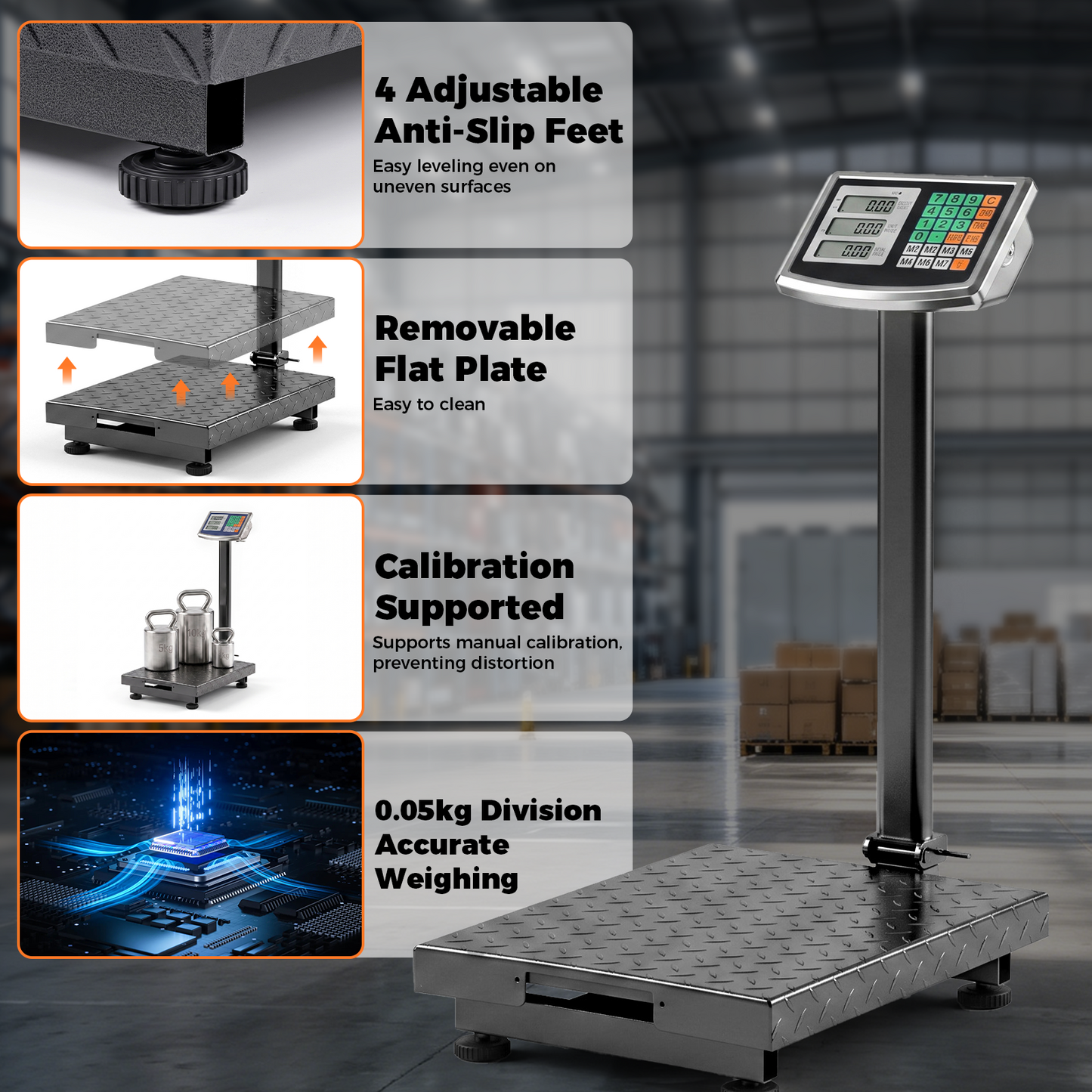 Advwin 300KG Heavy Duty Foldable Digital Platform Scale