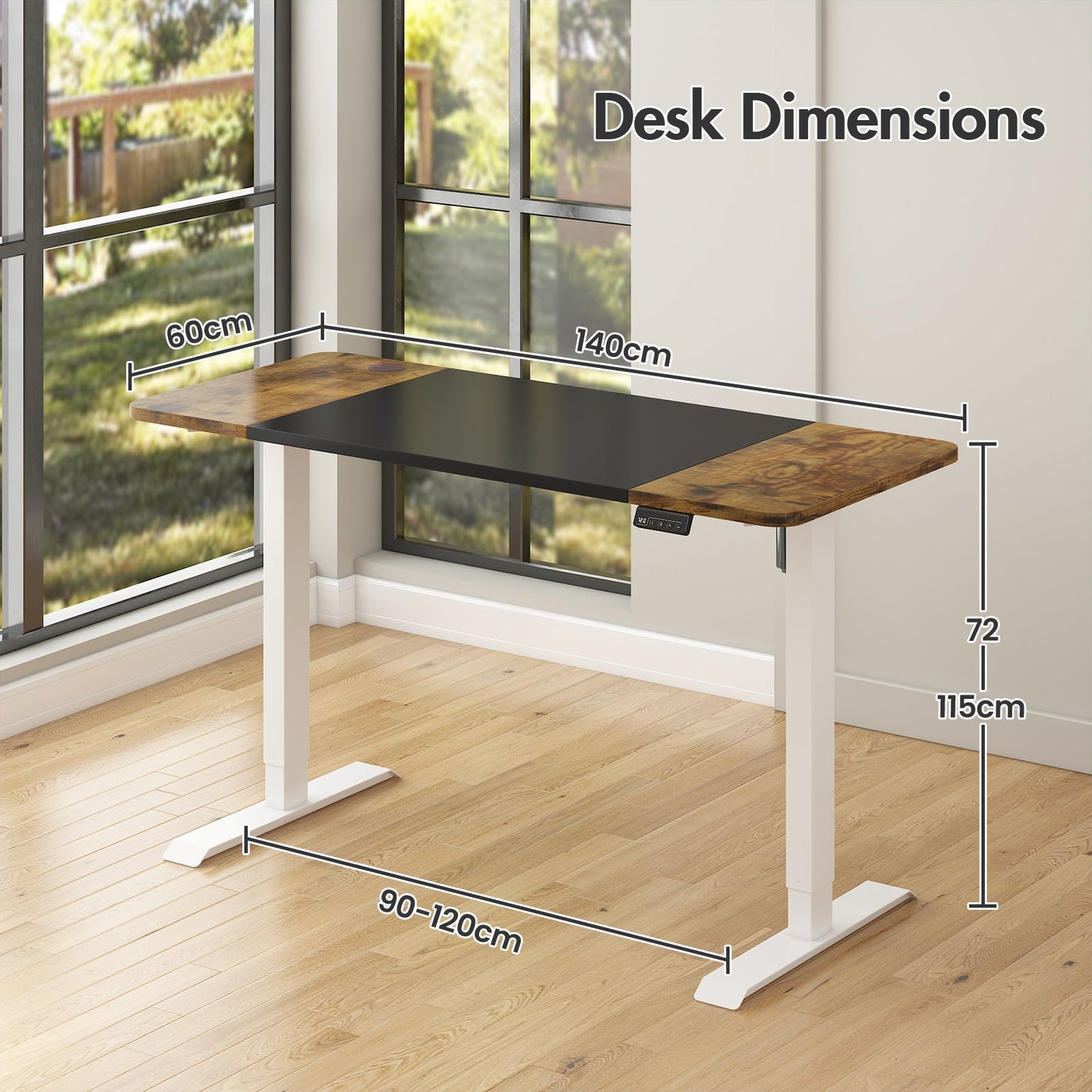 Advwin Electric Standing Desk with Memory Lifting 140cm