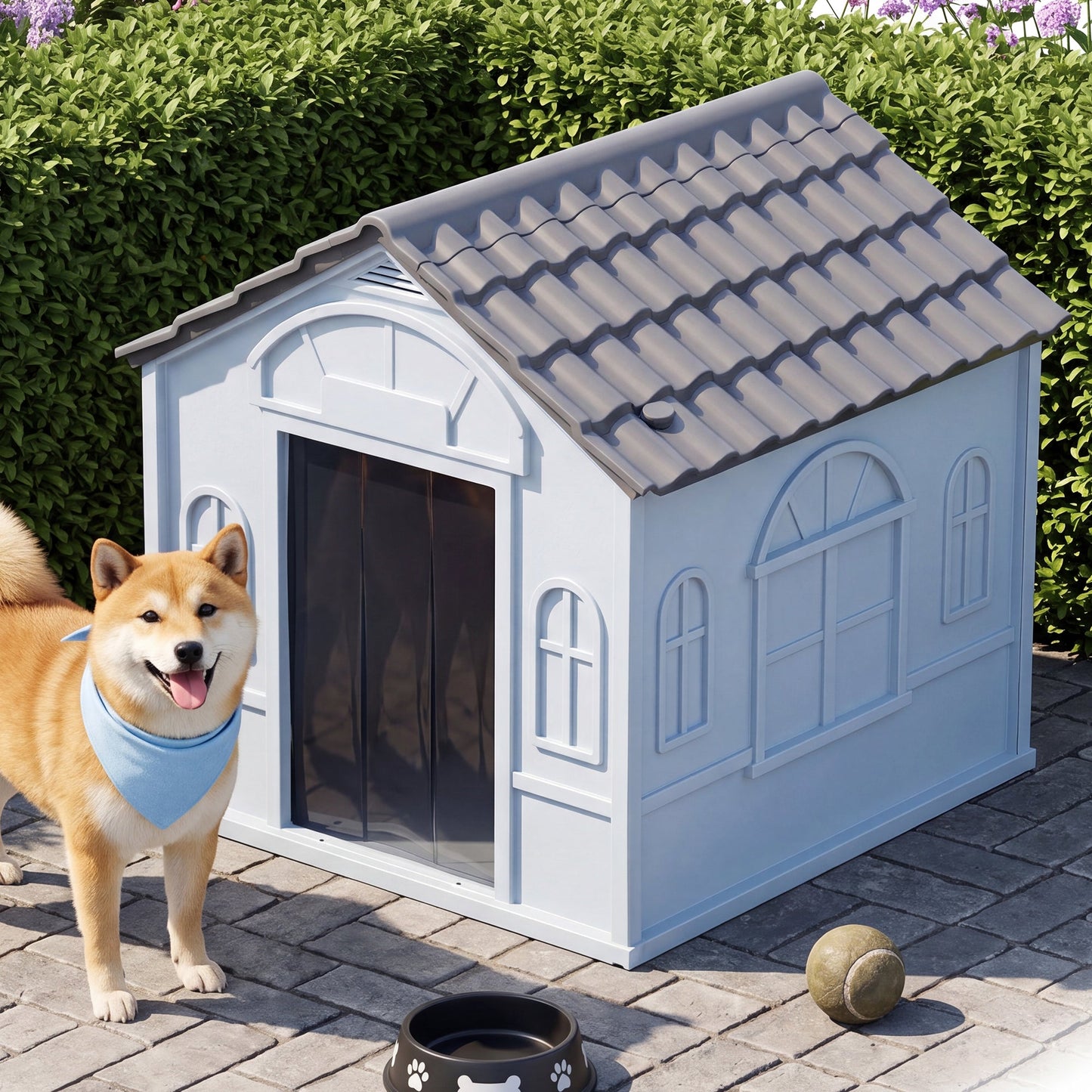 Advwin Small Weatherproof Plastic Dog House
