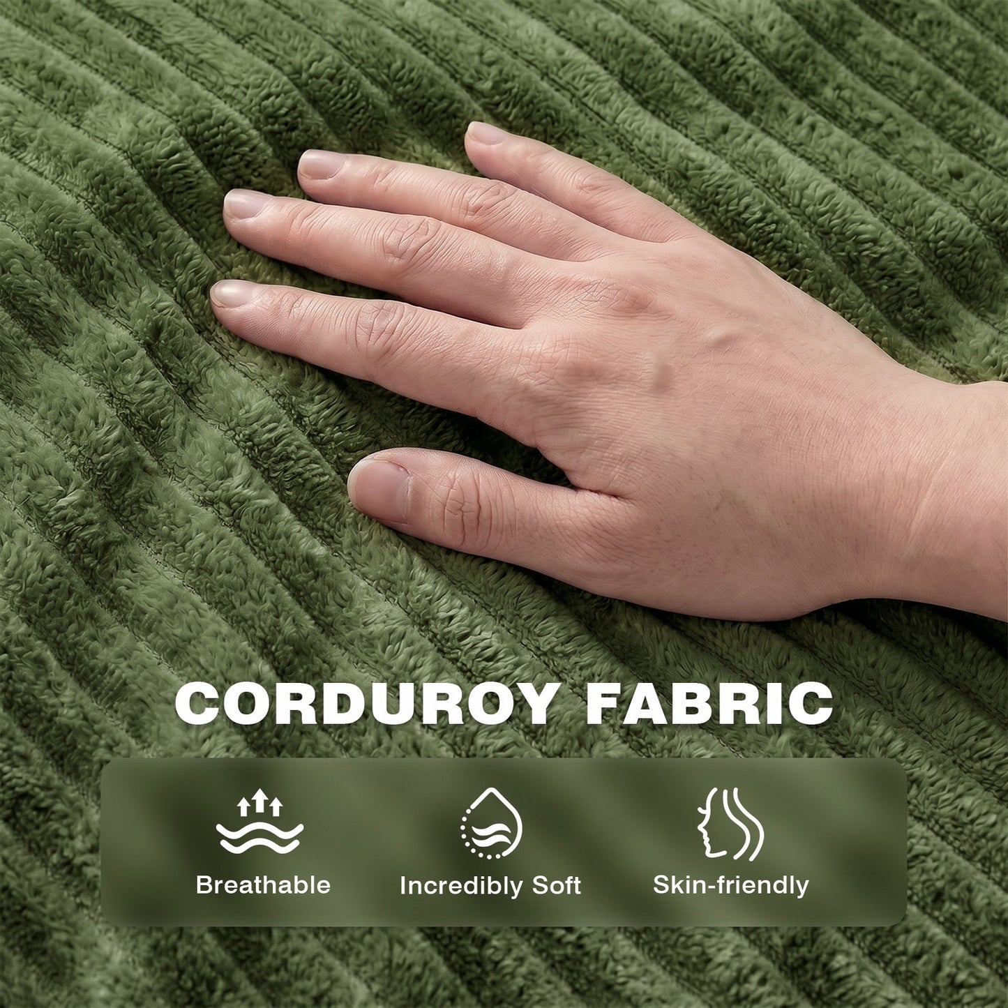 Advwin 83*90cm Corduroy Bean Bag Chair with Backrest