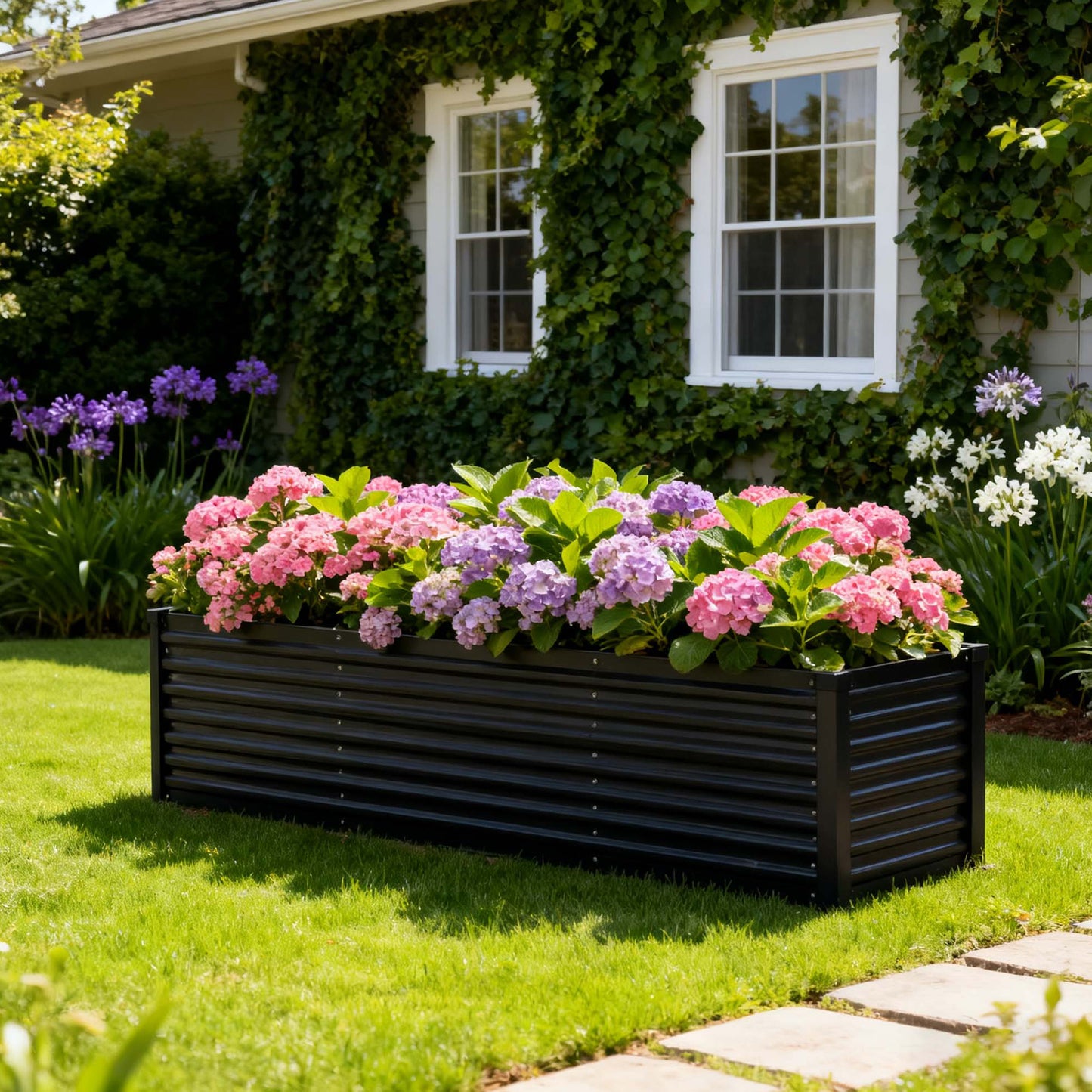Advwin Raised Garden Bed Galvanised Steel Planter