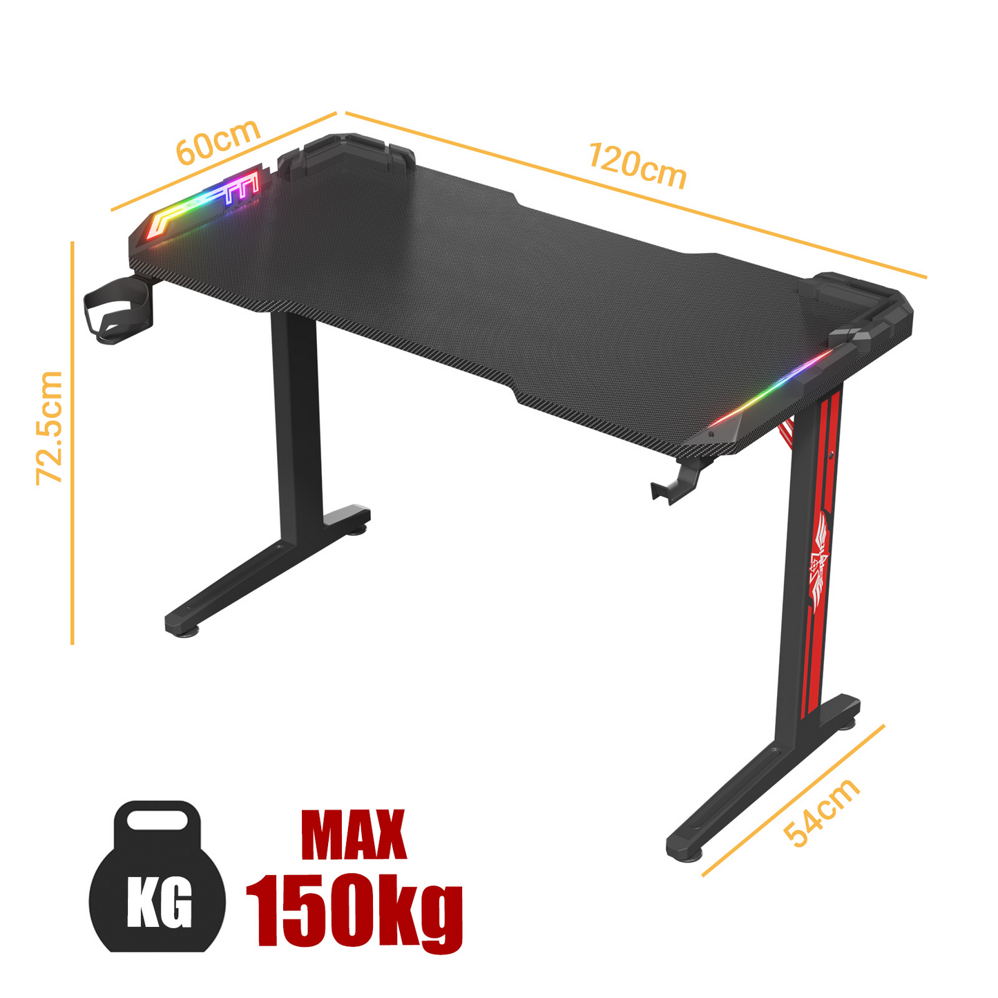Advwin Gaming Desk 6 Color LED Light