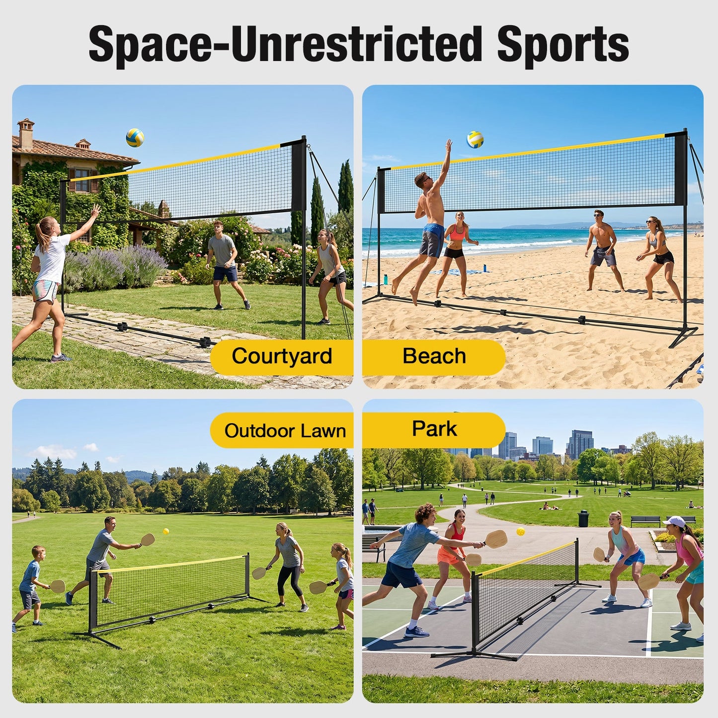 Advwin Badminton Net Set for Adults & Kids