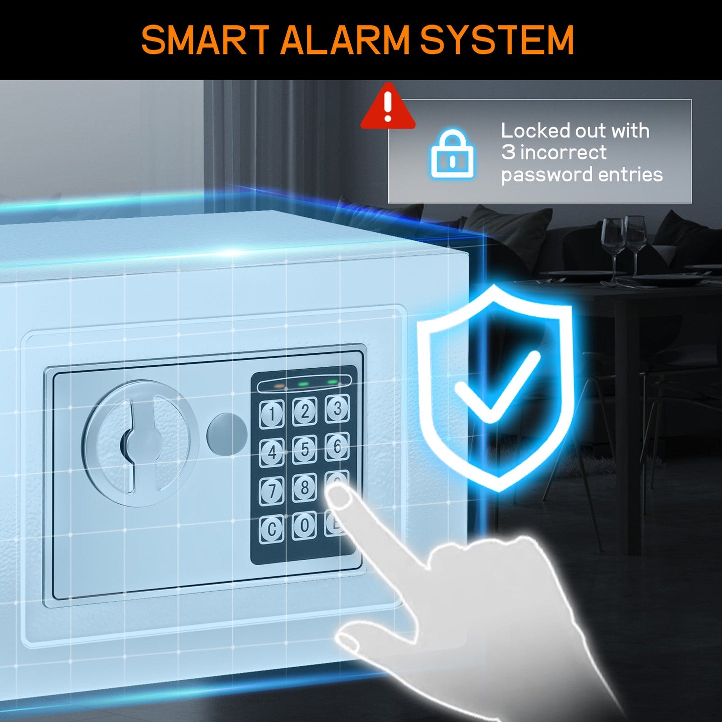 Advwin Digital Security Safe Box with Keypad 0.3ft3
