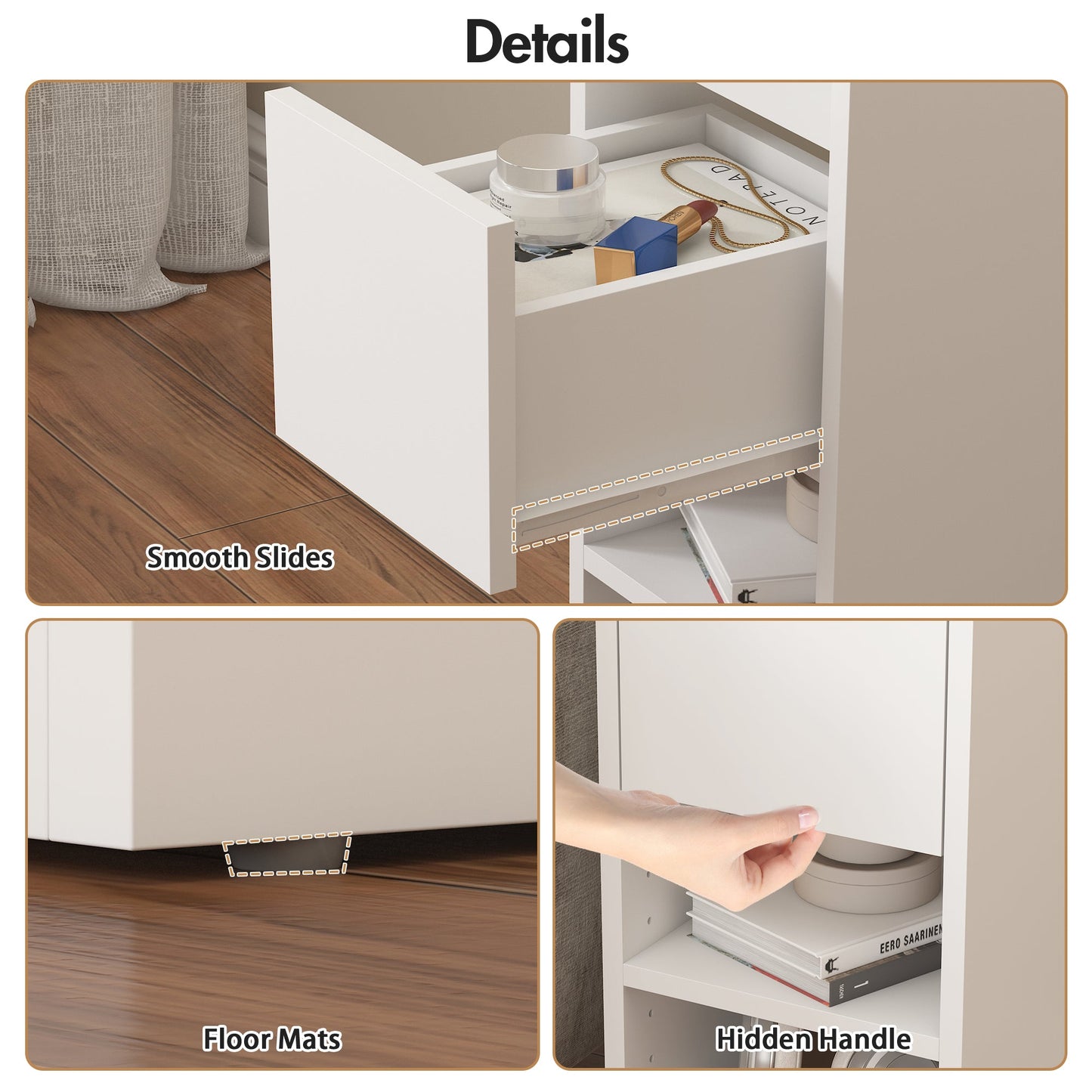 Advwin 2 ×LED End Table Sofa Side Table