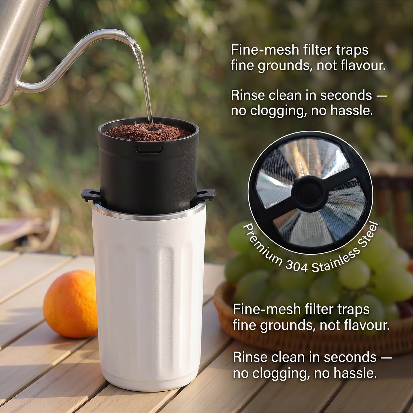 Advwin Portable Coffee Grinder & Drip Coffee Maker