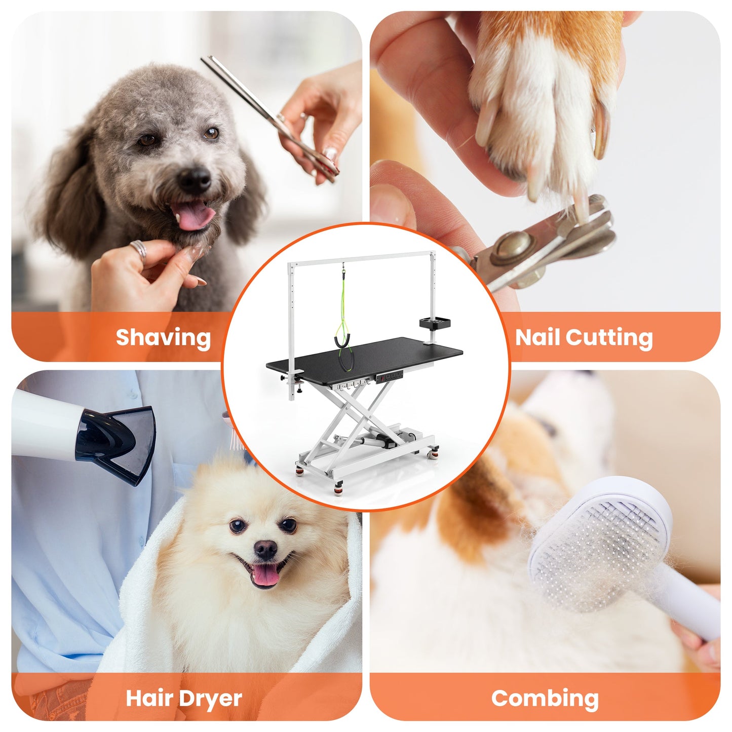 Advwin Electric Lift Dog Grooming Table w/ Charging Station
