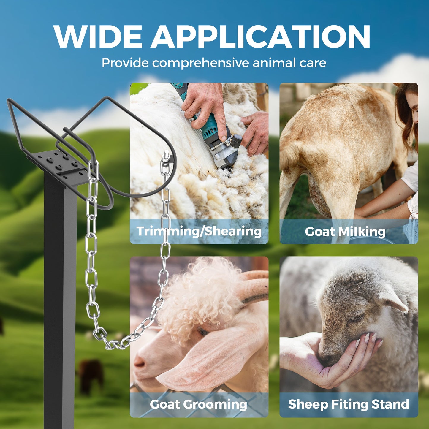 Advwin Livestock Goat Milking Stand Adjustable Height