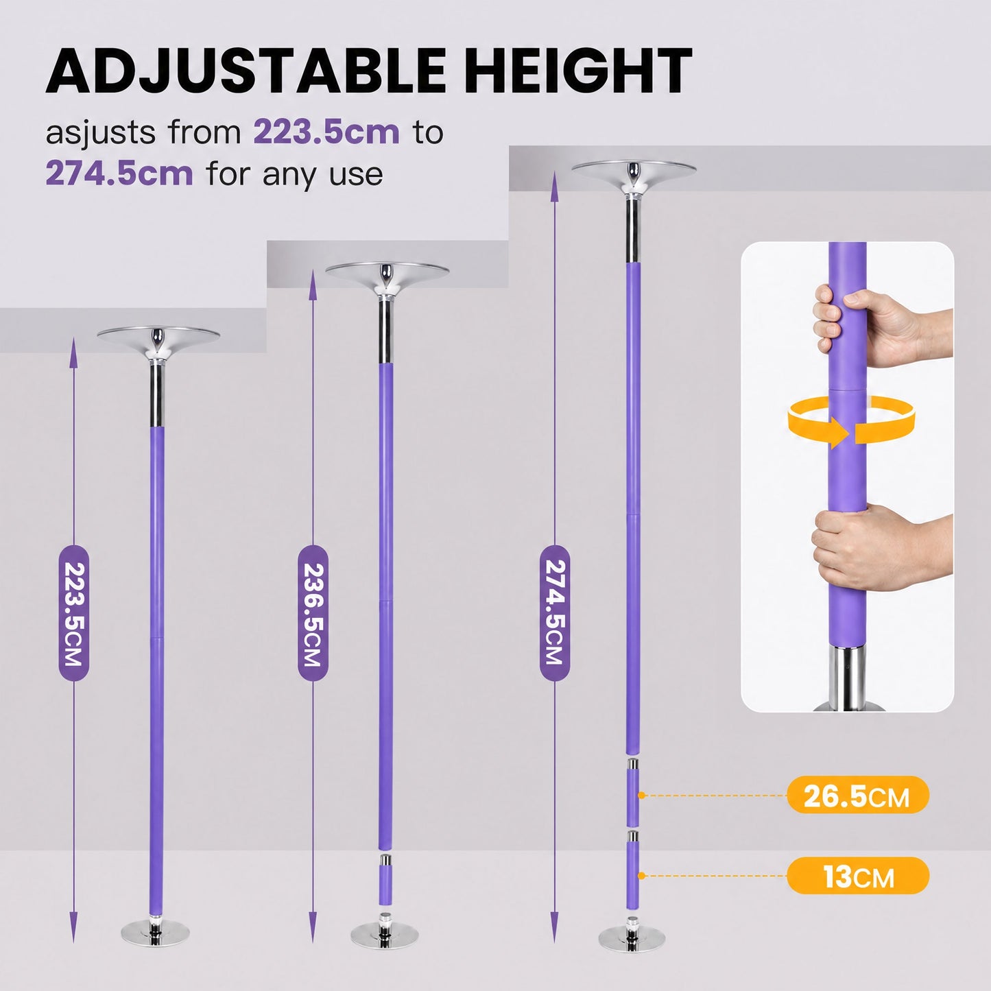 Advwin Silicone Dance Pole for Home