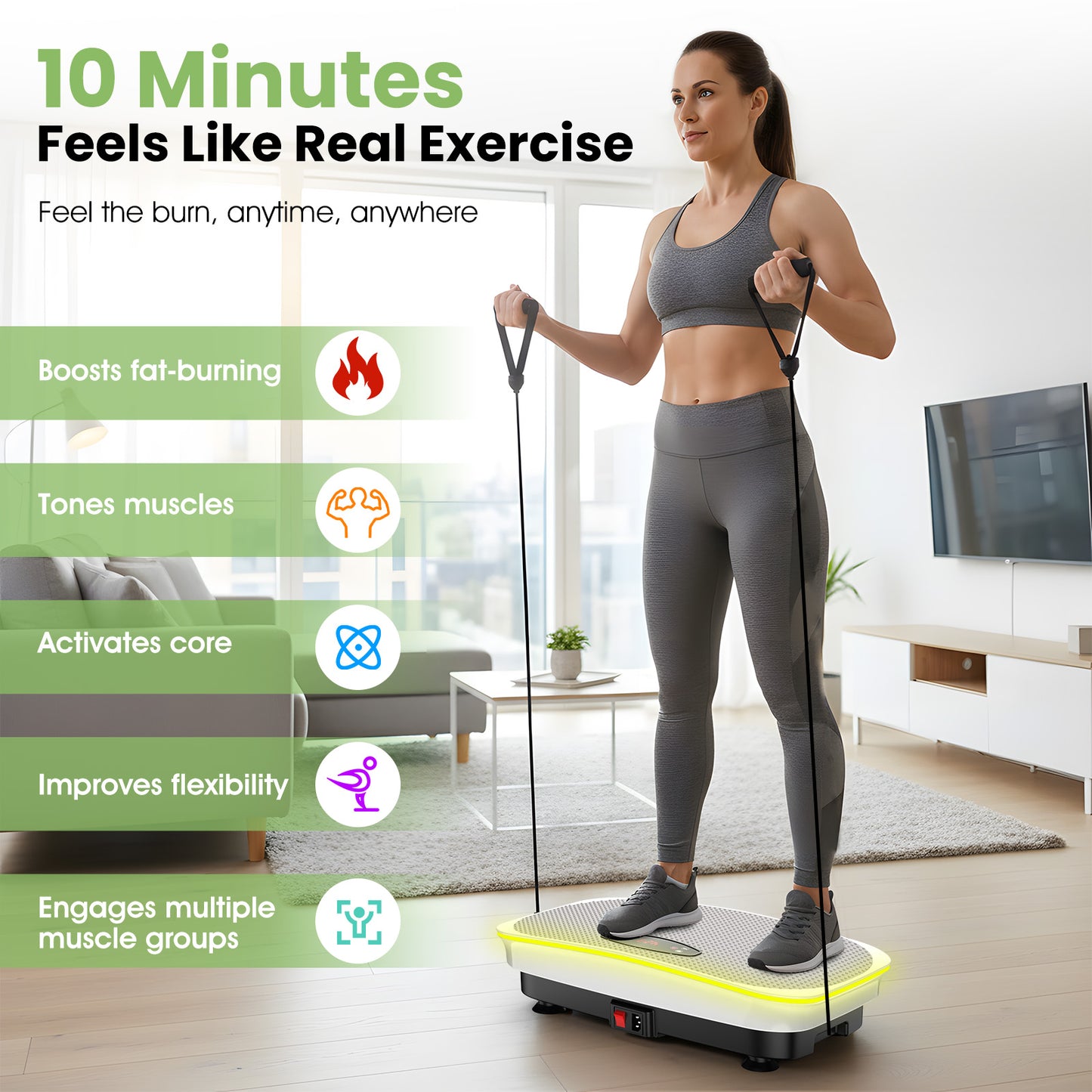 Advwin Vibration Plate Exercise Machine with Light