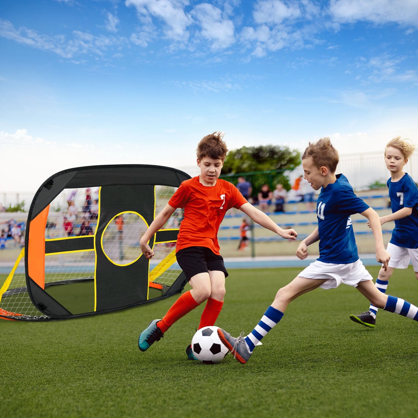 Advwin Portable Soccer Goal Quick Set Up Football Net