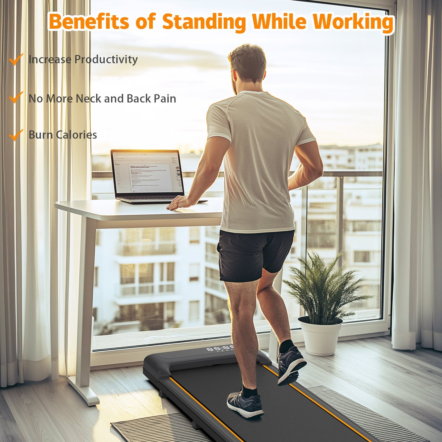 Advwin Walking Pad Under Desk Treadmill for Home