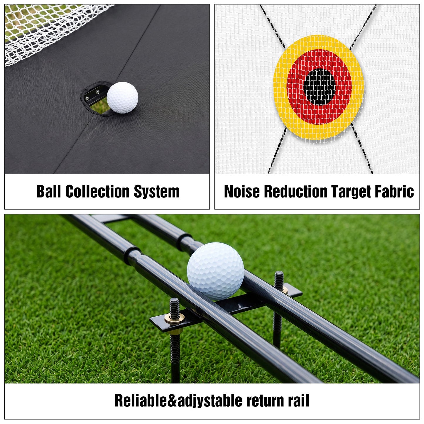 Advwin 10 x 8 FT Golf Practice Net w/ Automatic Ball Return