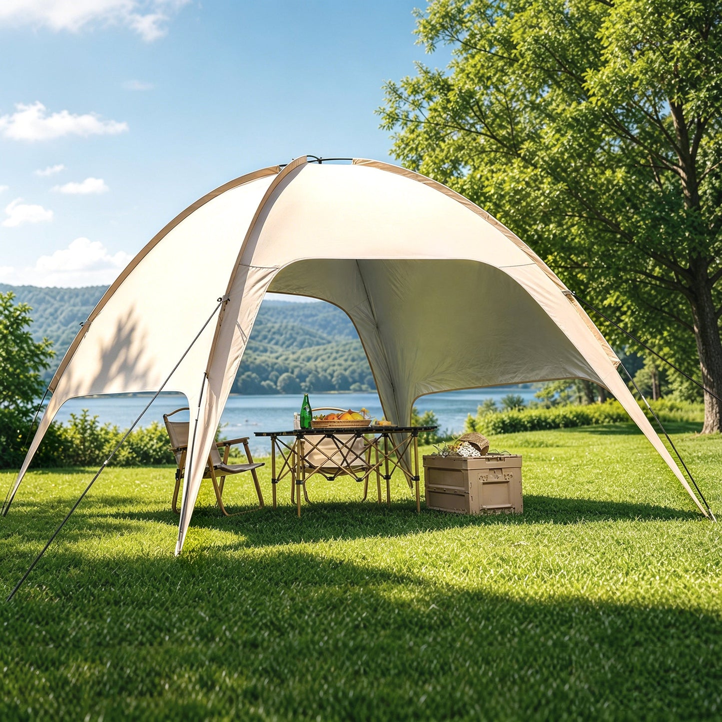 Advwin 8-10 Person Pop Up Beach Tent with Side Walls