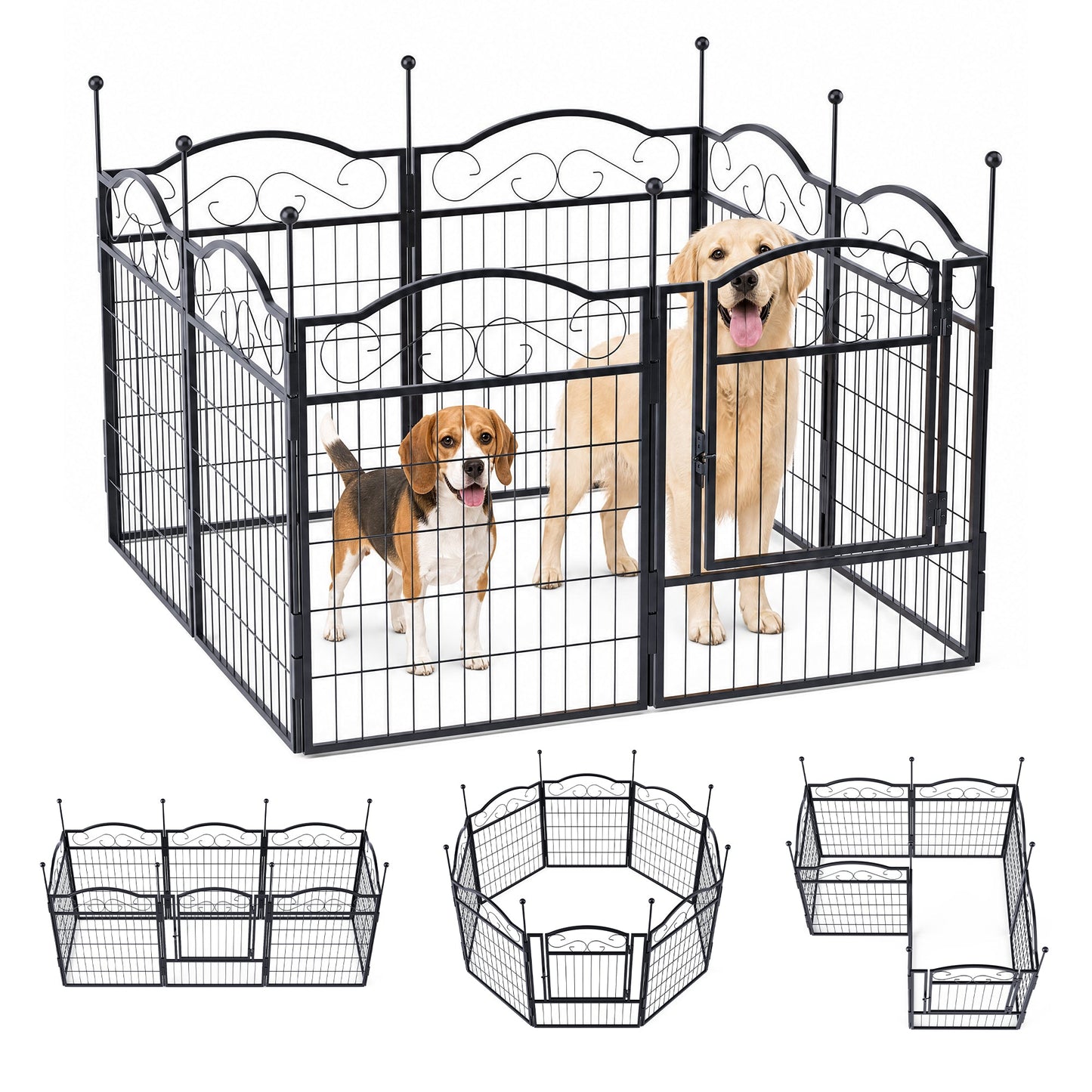 Advwin 8-Panel Outdoor Dog Playpen with Door