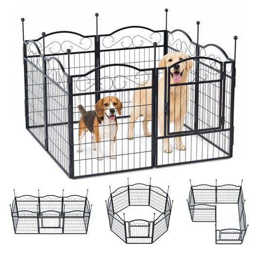 Advwin 8-Panel Outdoor Dog Playpen with Door