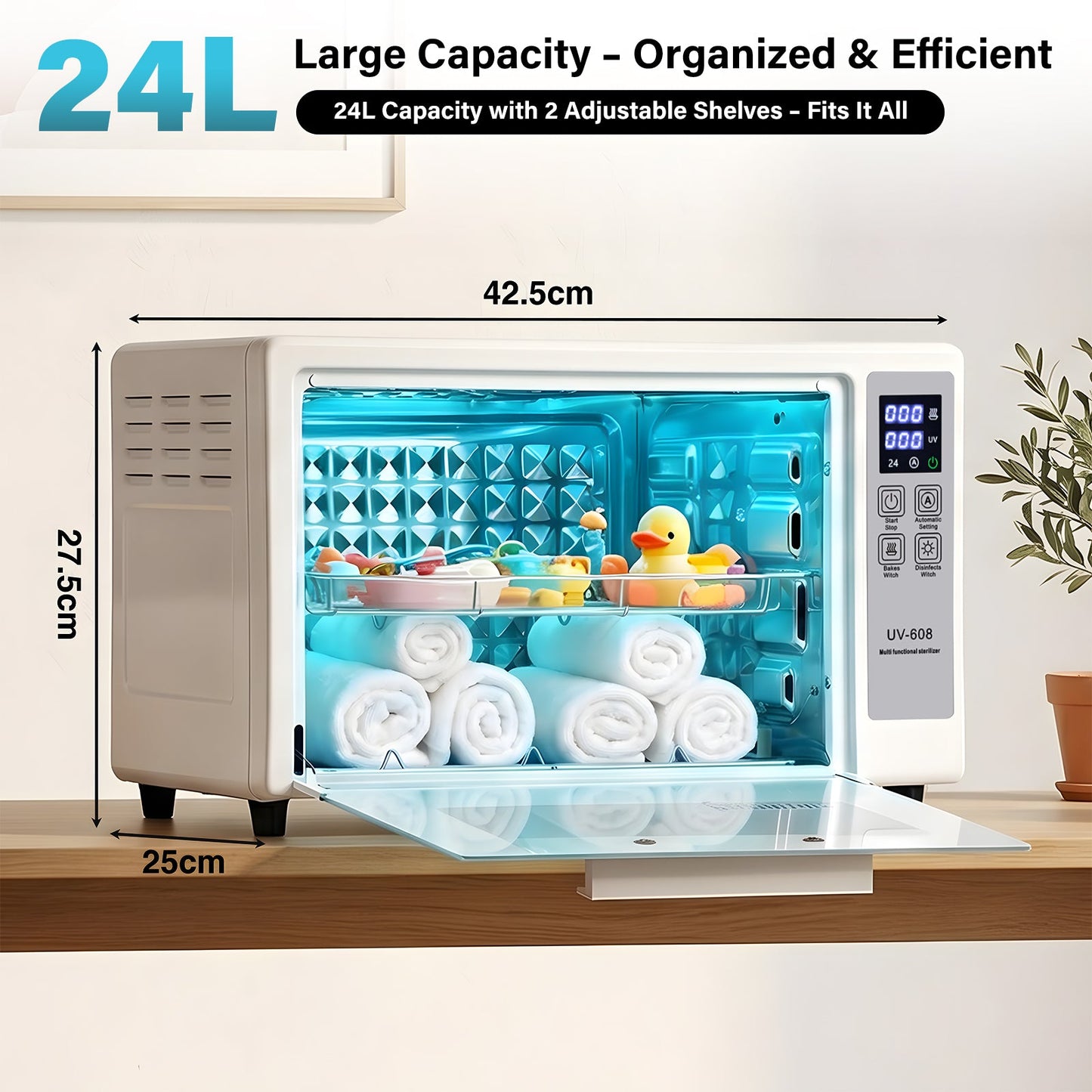 Advwin 24L Hot Towel Warmer with UV Sanitizer & Dryer