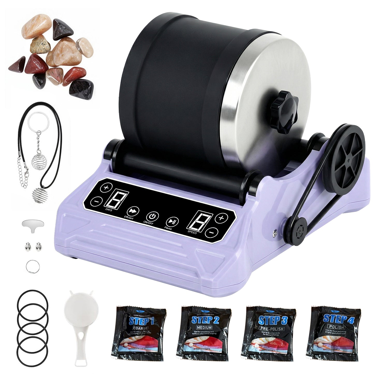 Advwin Electric Rock Tumbler Kit with 9 Speed & Timer