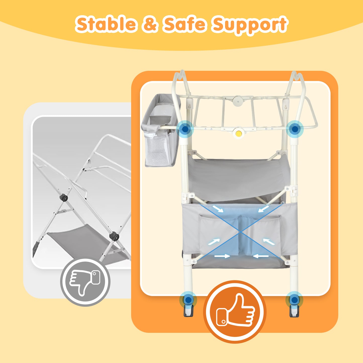 Advwin Portable Baby Changing Table with Adjustable Height