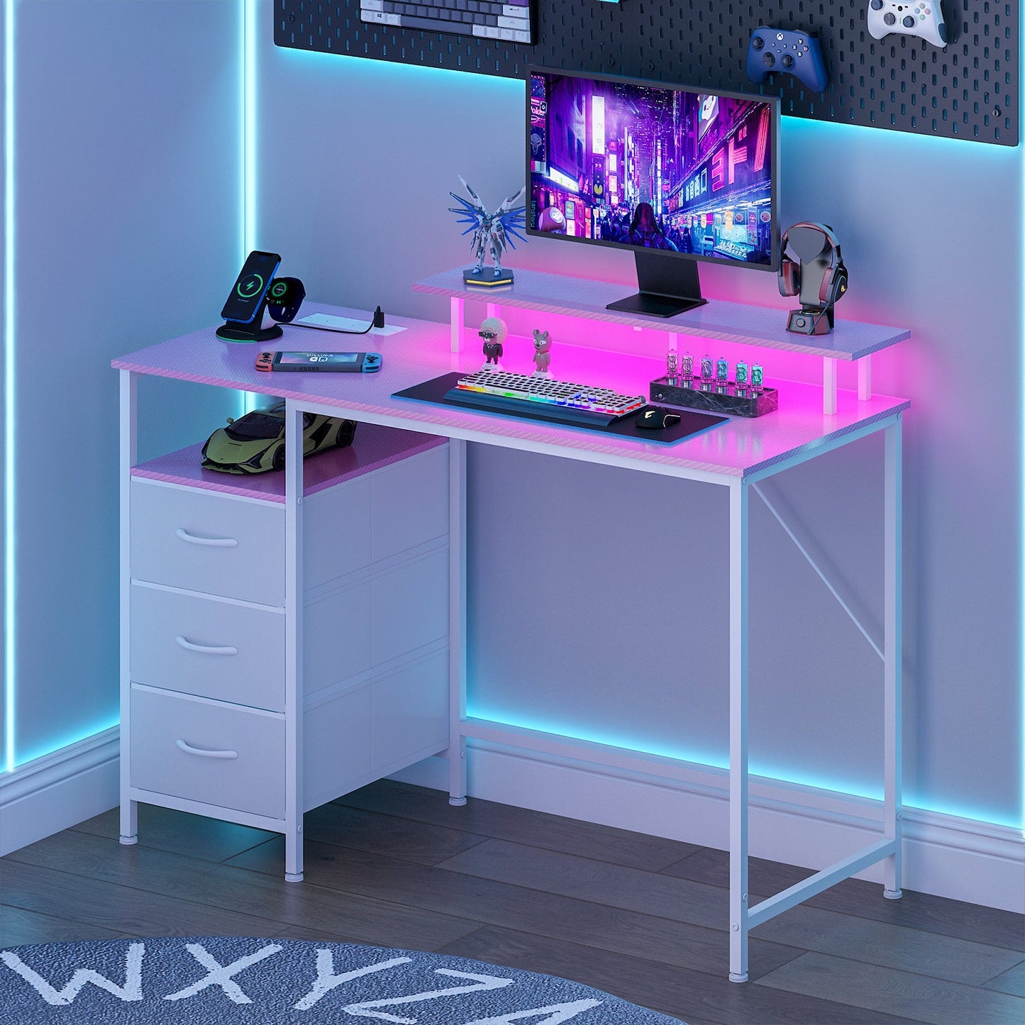 Advwin 120cm Reversible Gaming Desk for Home & Office