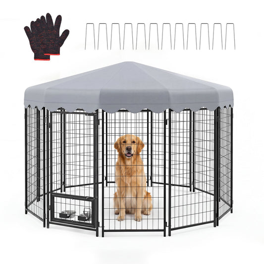 Advwin Heavy Duty Outdoor Dog Kennel with Roof