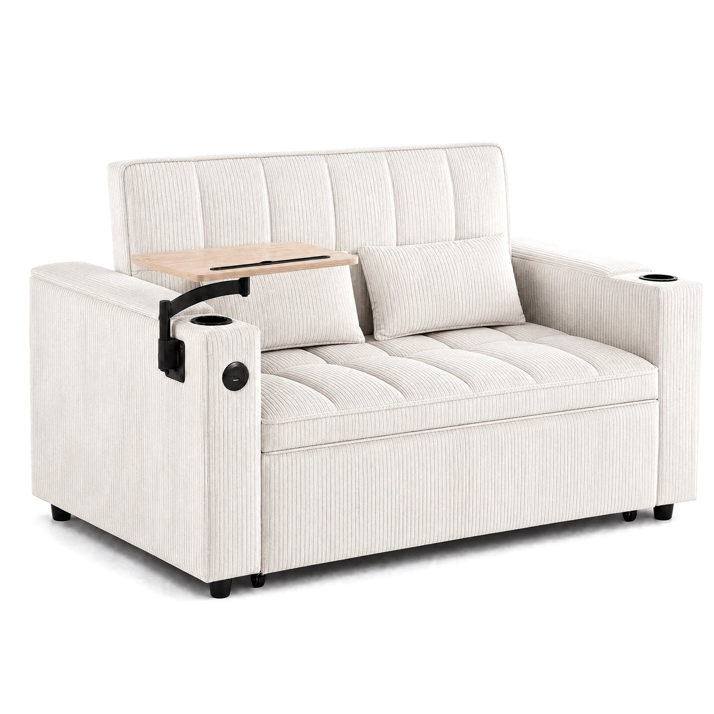 Advwin 3-in-1 Corduroy Convertible Sofa Bed