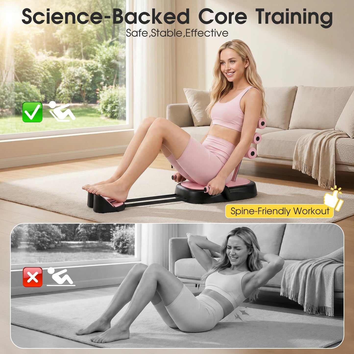 Advwin Ab Trainer Machine  with Adjustable Backrest