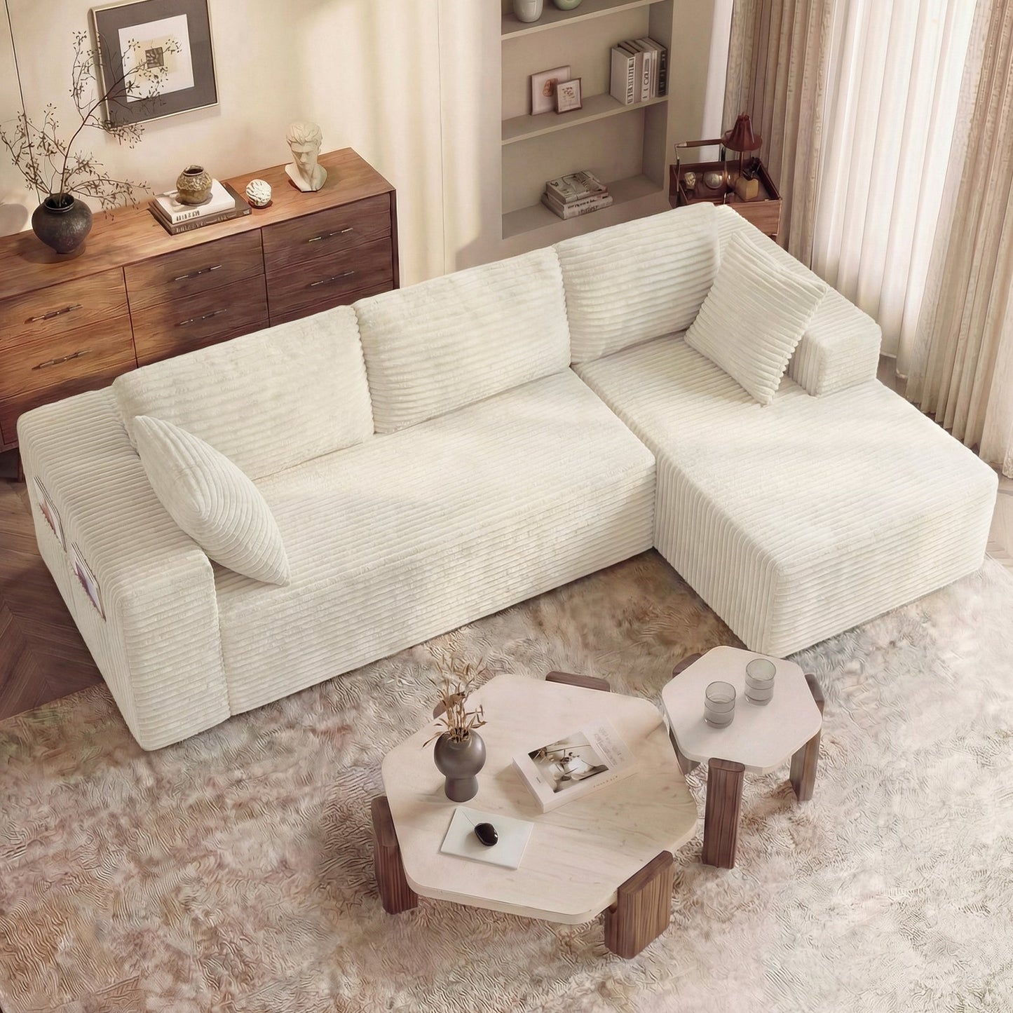 Advwin 277cm Modular Sectional Sofa L Shape 3 Seater