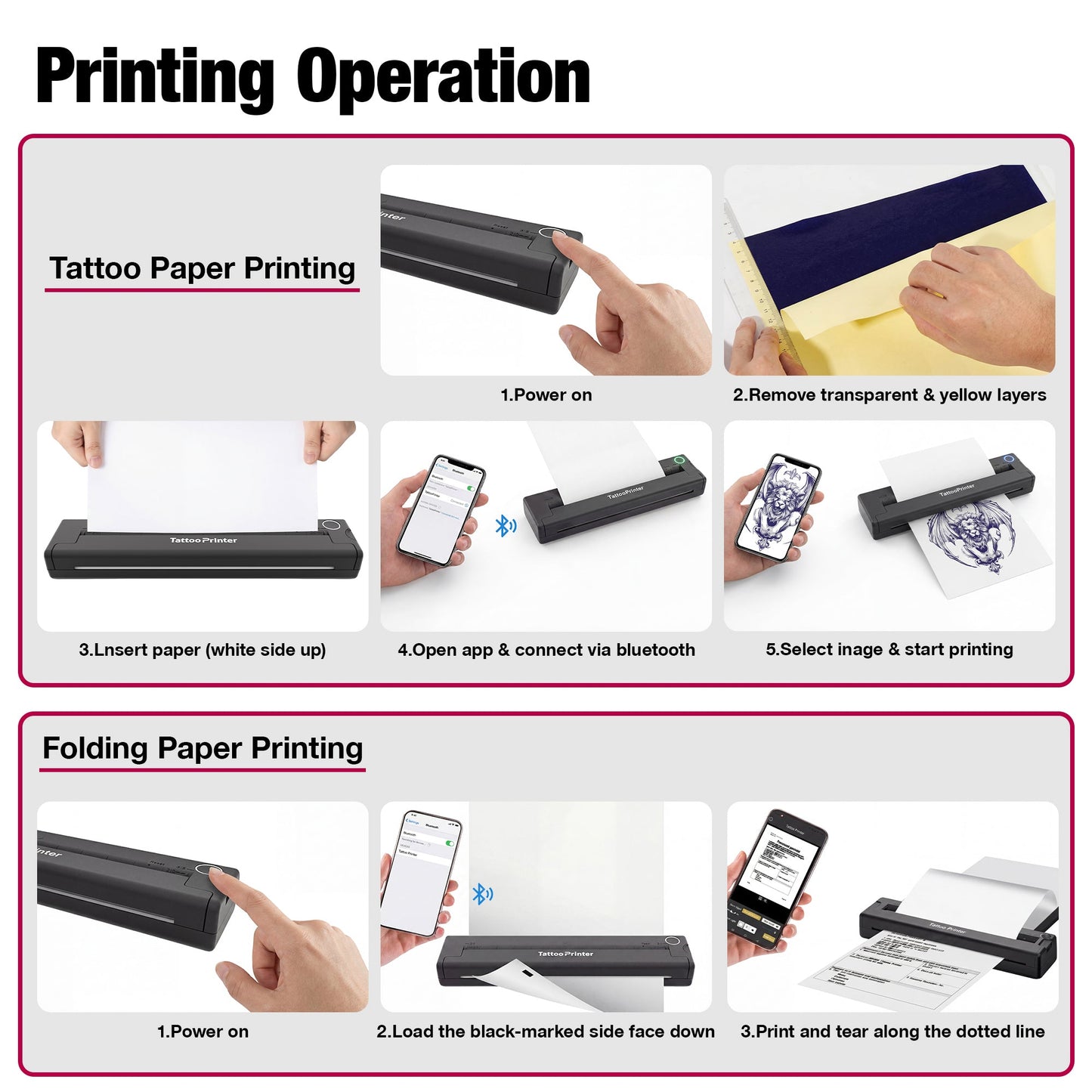 Advwin Wireless Thermal Tattoo Printer Machine