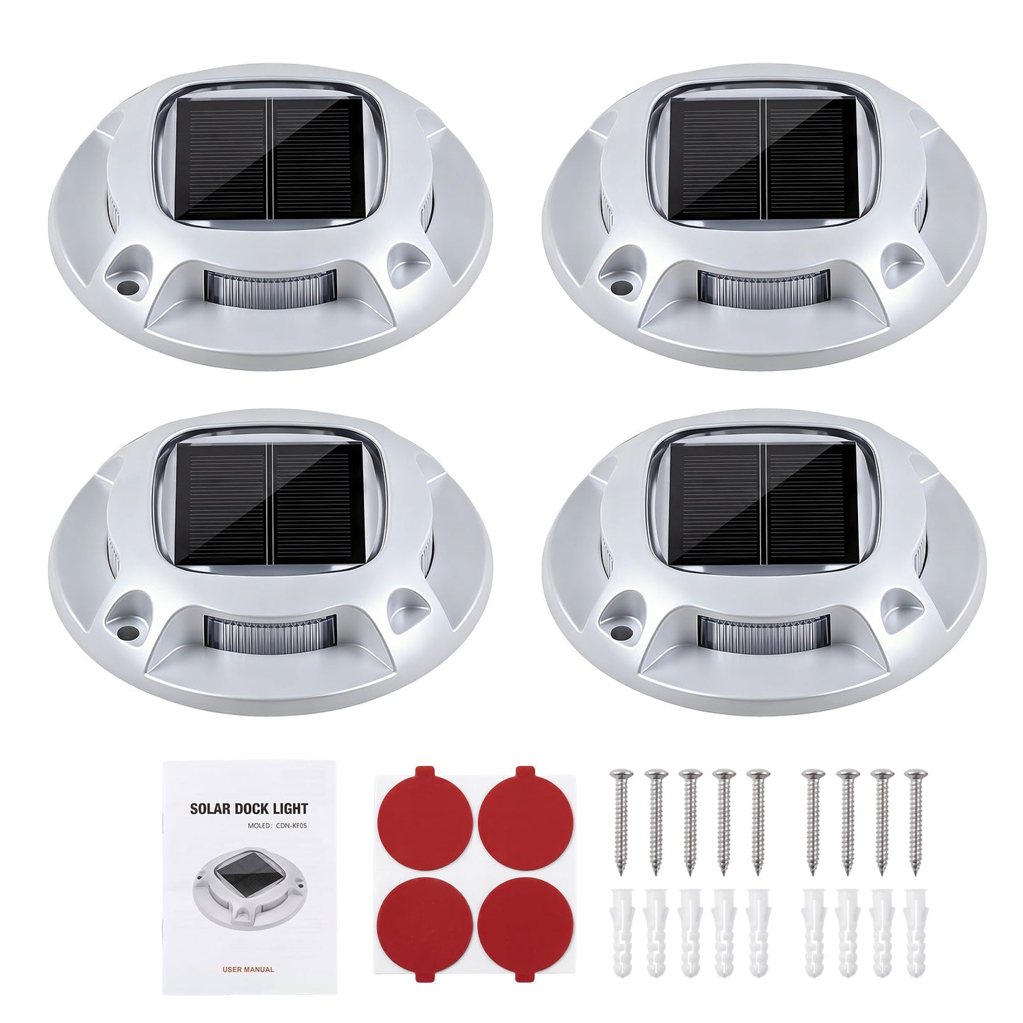 Advwin Solar Deck Lights  2 Color in 1 Driveway Lights