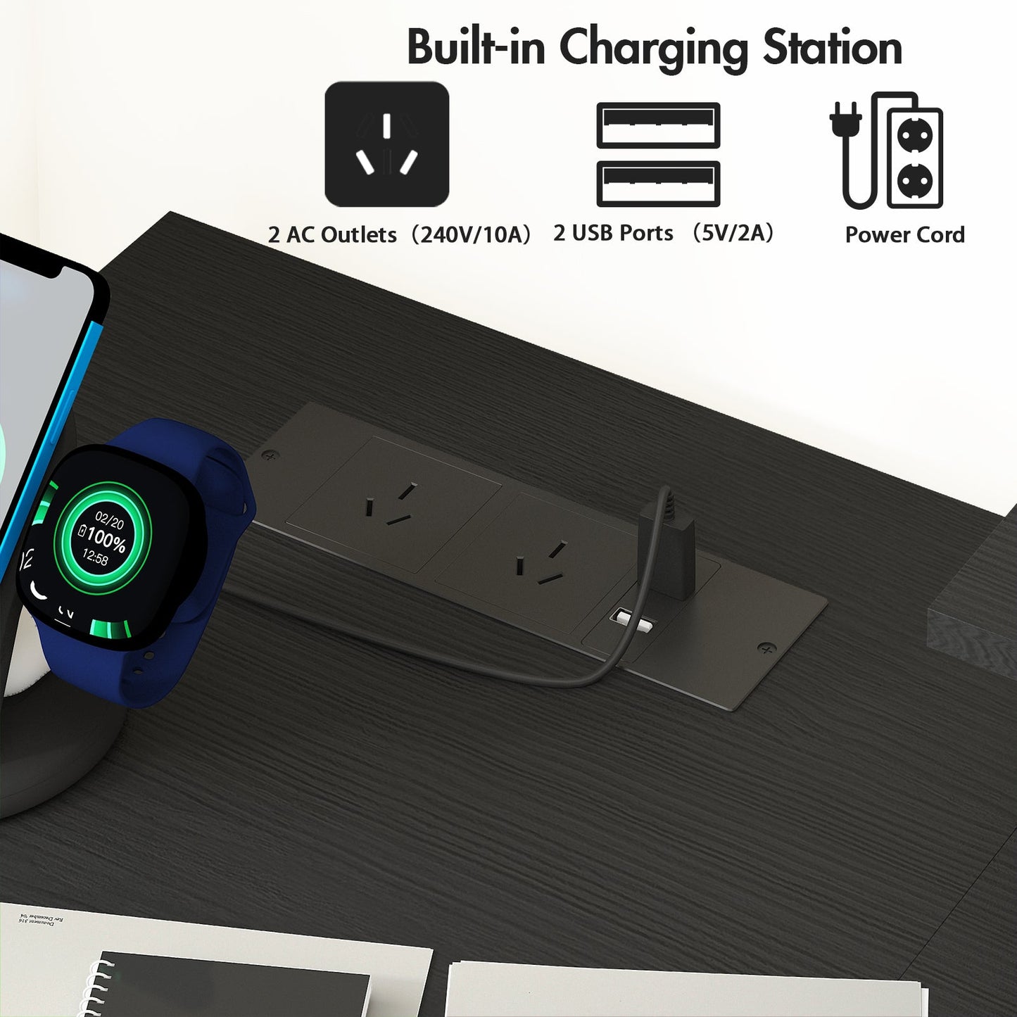Advwin 120cm Reversible Gaming Desk for Home & Office