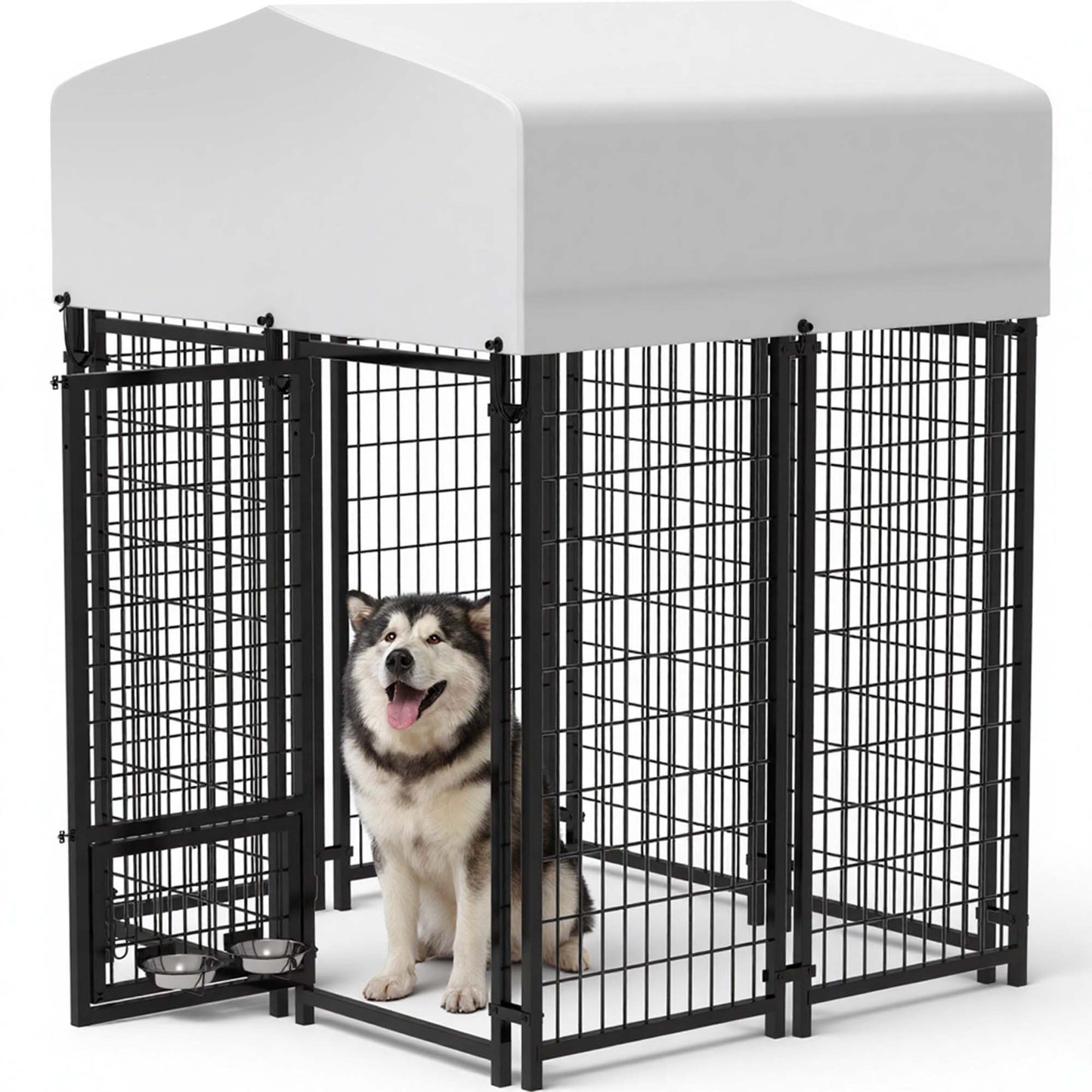 Advwin 8 Panels Outdoor Dog Kennel w/ Secure Lock