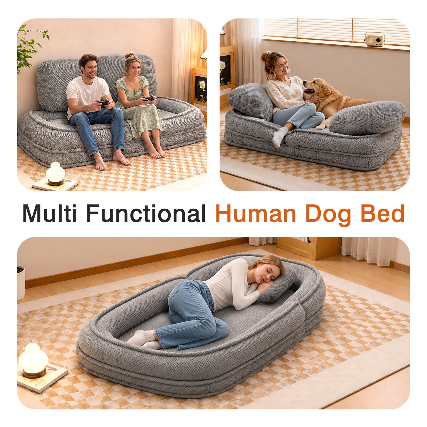Advwin HumanDog Bed Convertible Sofa Chair