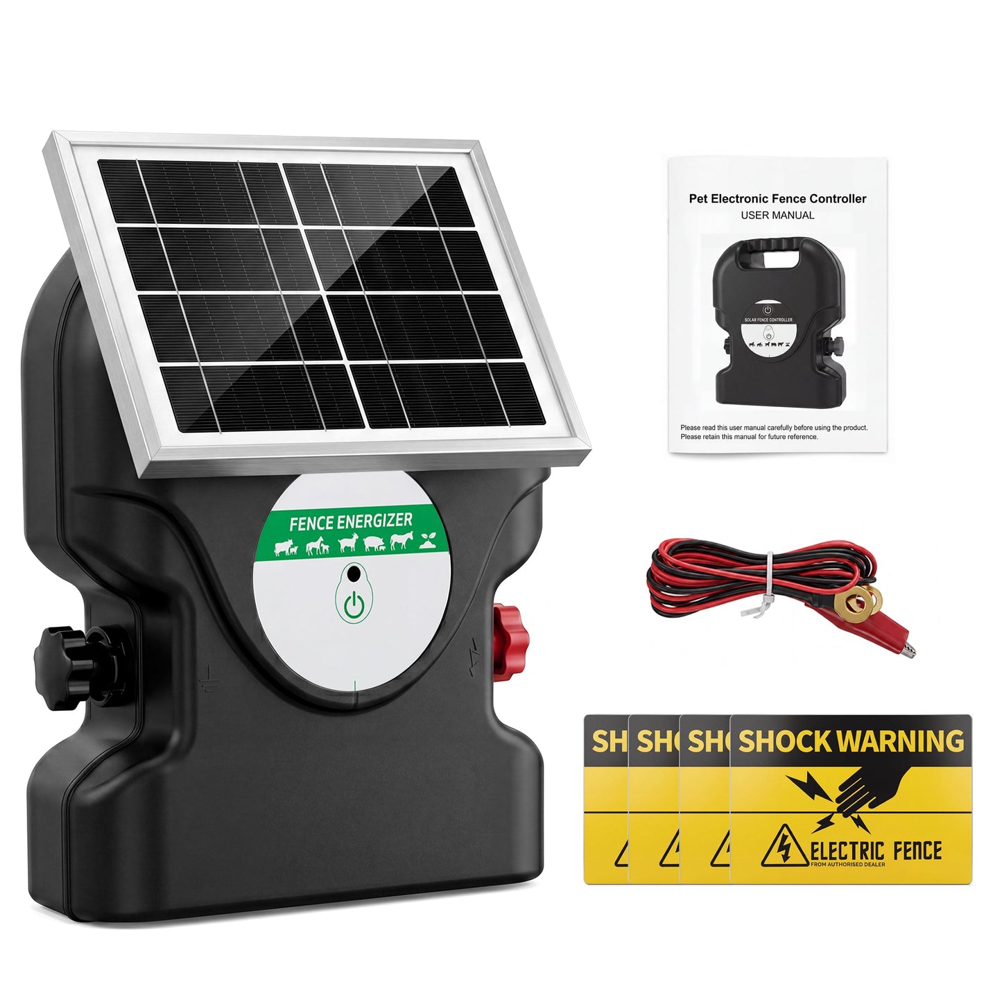Advwin 15km Solar Electric Fence Energiser Charger