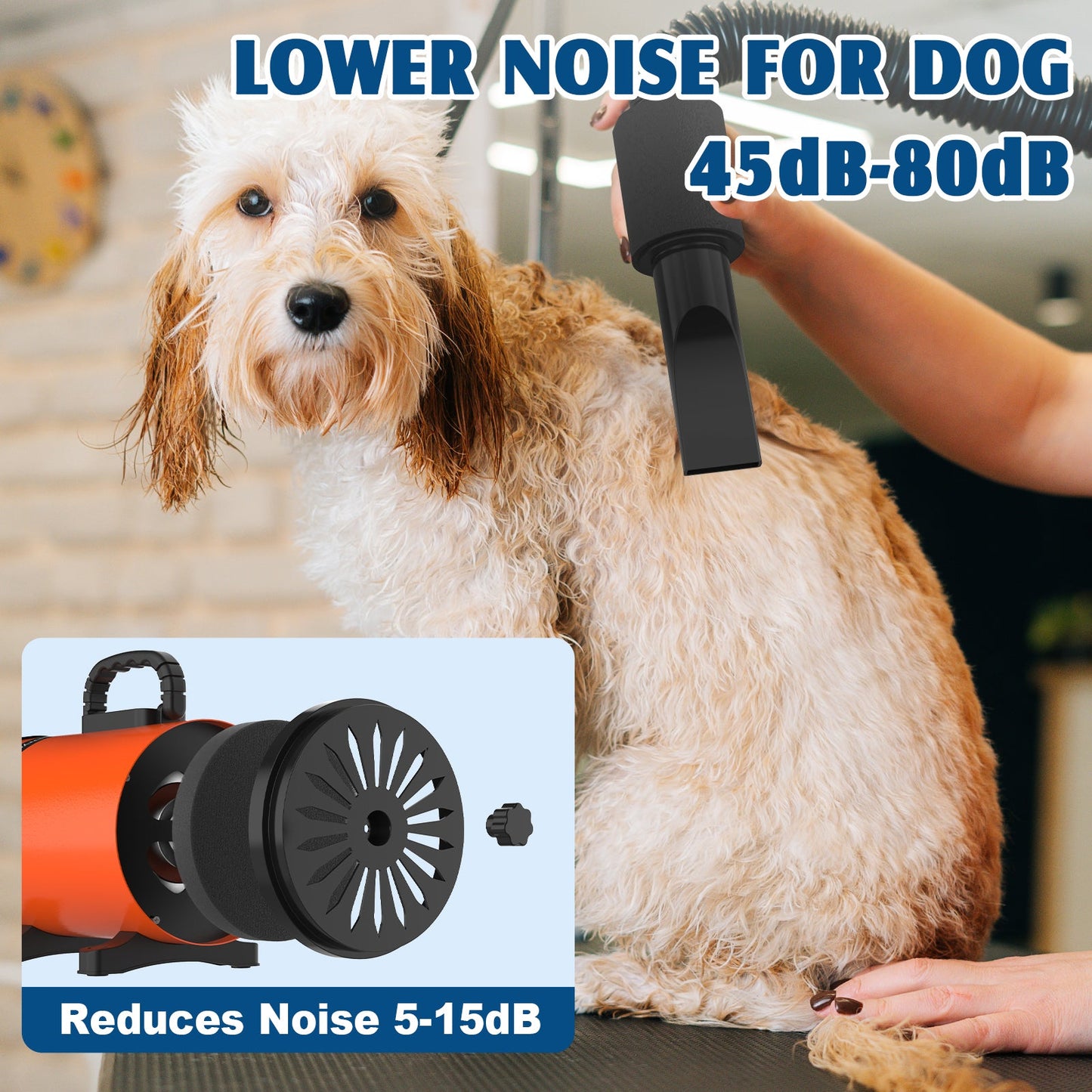 Advwin 2000W Pet Hair Dryer LCD Display