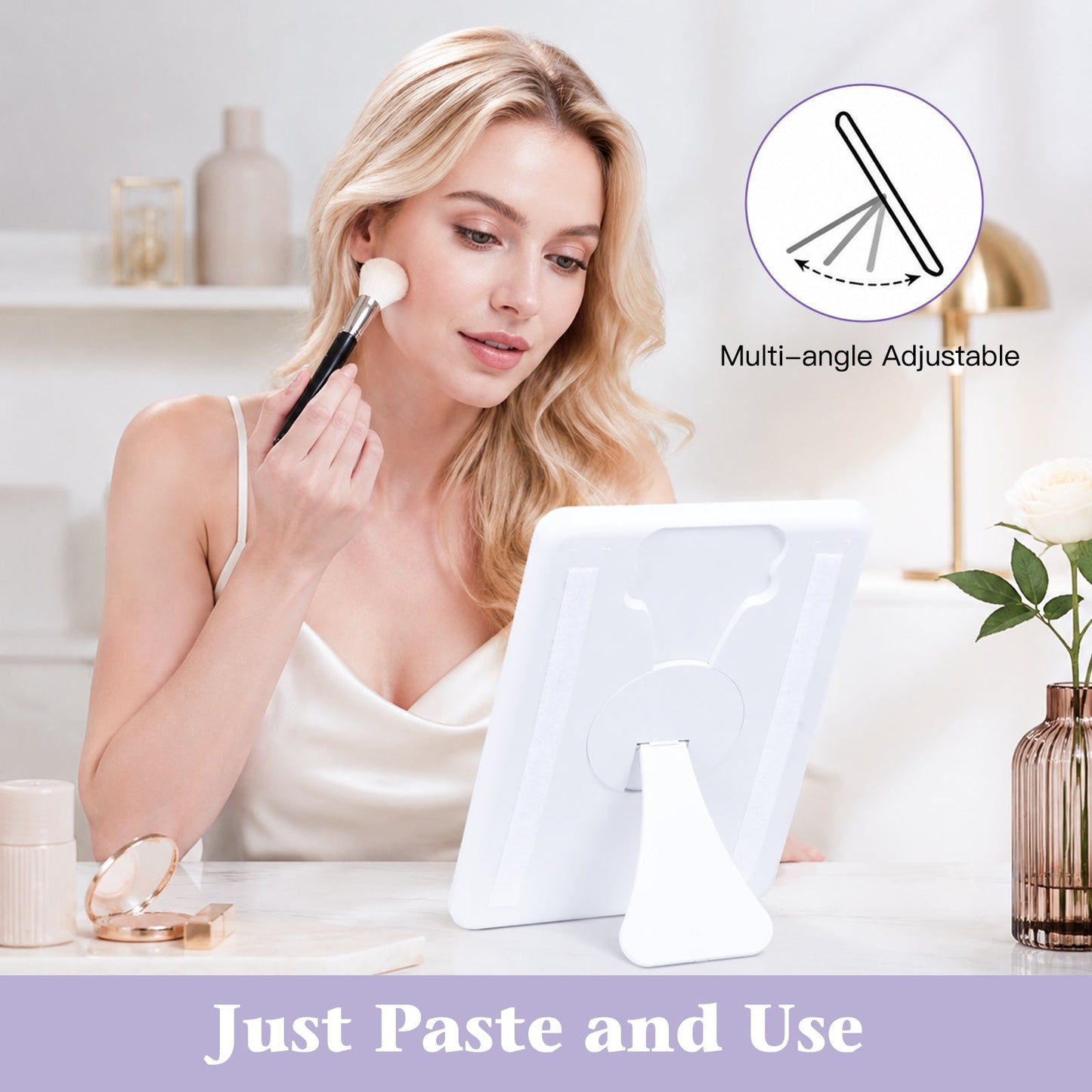 Advwin 15" Portable Makeup Case with LED Light Mirror