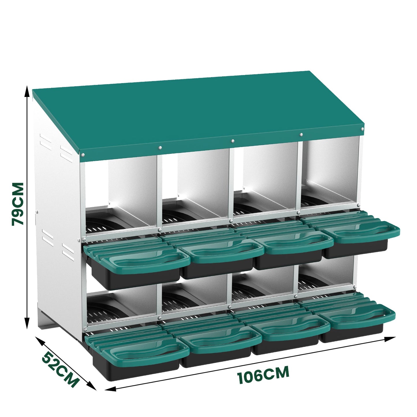 Advwin 8-Hole Galvanized Chicken Nesting Box