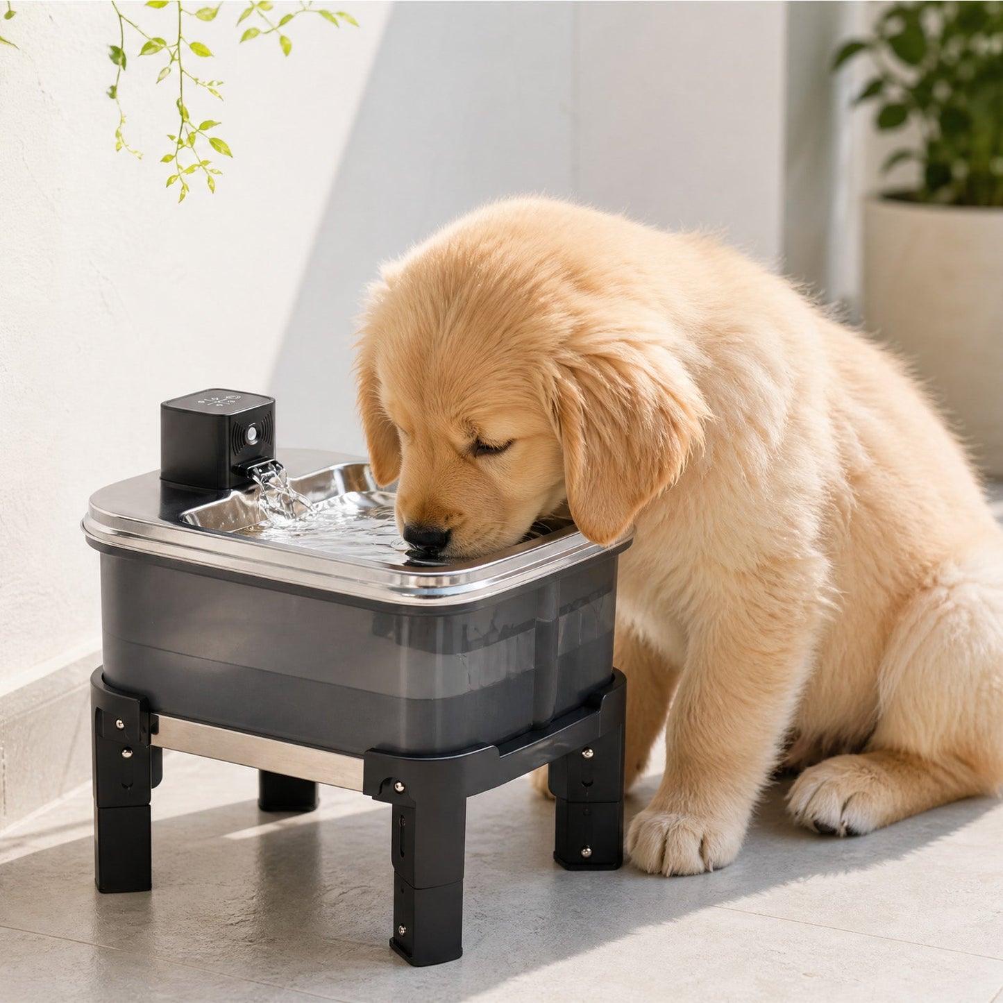 Advwin 9L Wireless Pet Water Fountain with Adjustable Heights