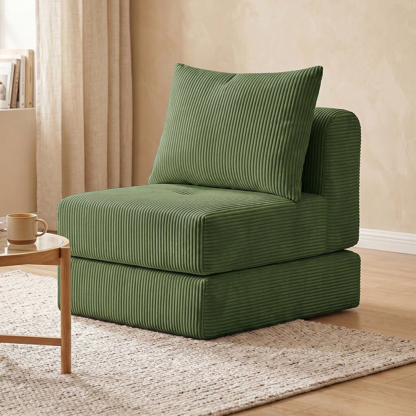 Advwin Stackable Corduroy Sofa Lounger