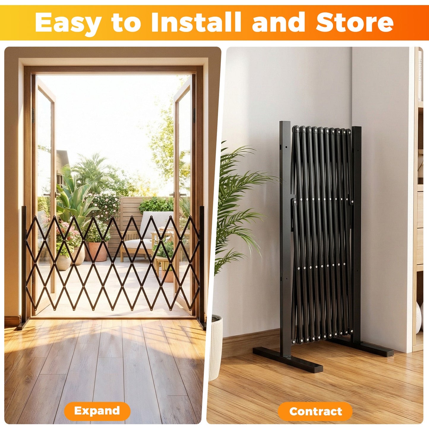 Advwin Metal Expandable Security Garden Gate 350CM
