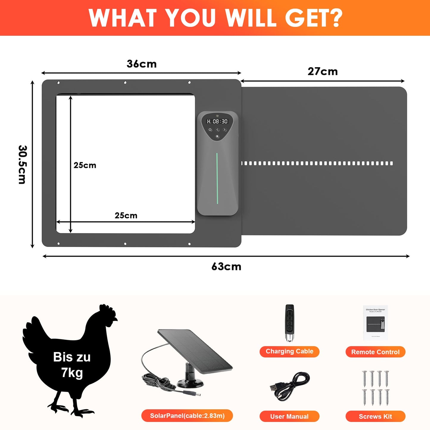 Advwin Solar Automatic Chicken Coop Door w/ App Control