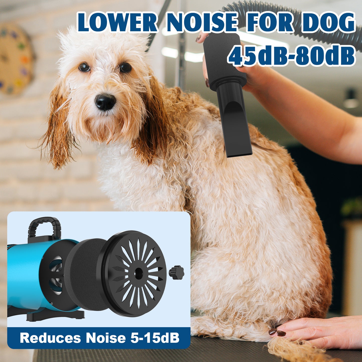 Advwin 2000W Pet Hair Dryer LCD Display