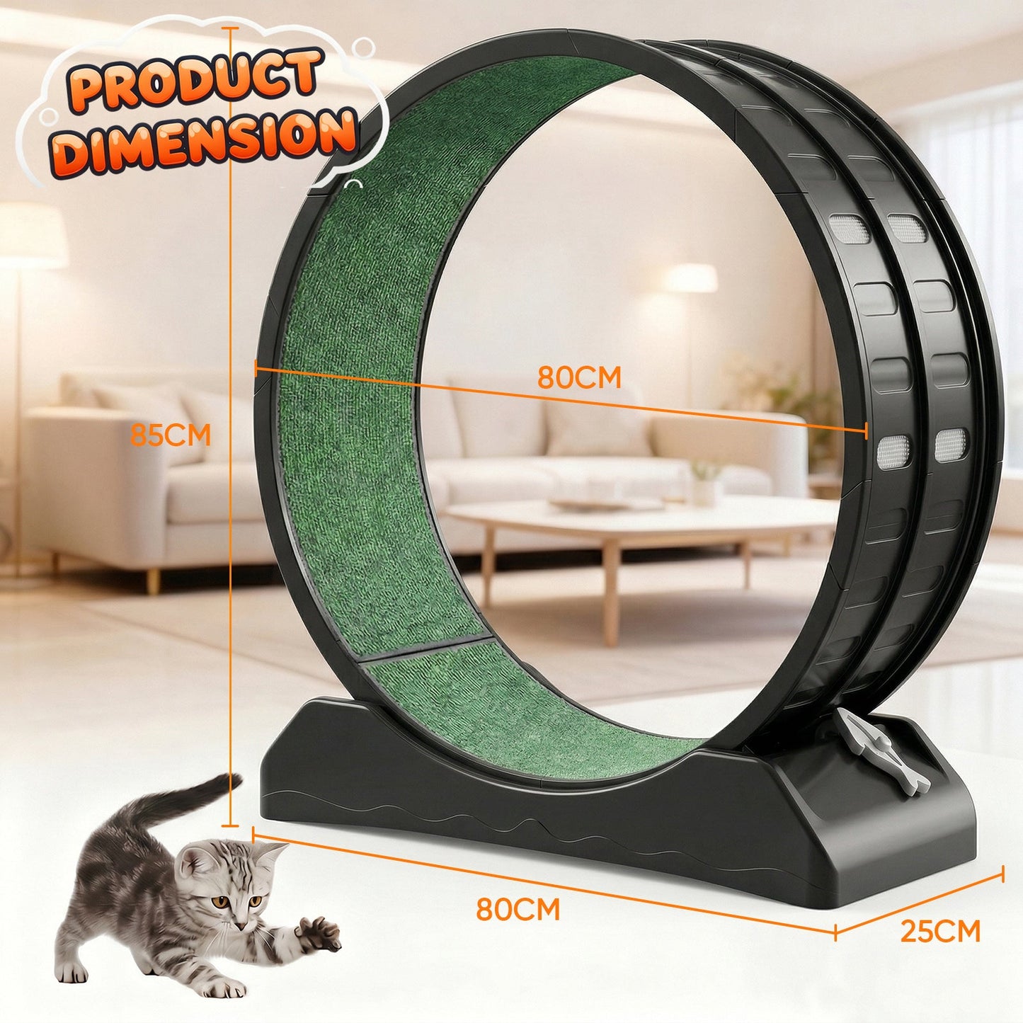 Advwin Cat Running Exercise Wheels with Latch
