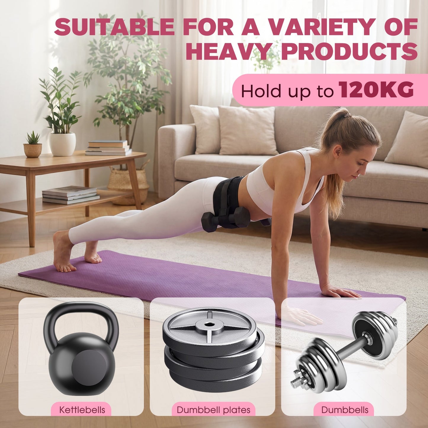 Advwin Hip Thrust Belt for Dumbbells and Kettlebells
