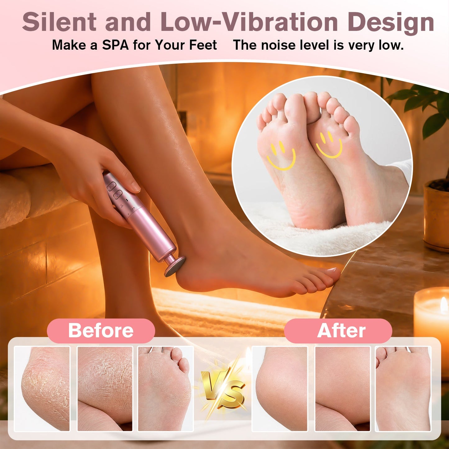 Advwin 2-IN-1 Foot Callus Remover 6-Speed Control