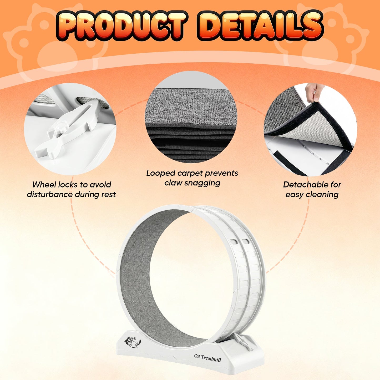 Advwin Cat Exercise Wheel for Running & Training