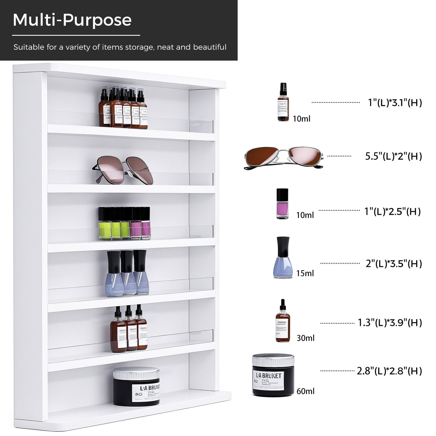 Advwin Nail Polish Rack Wall Mounted