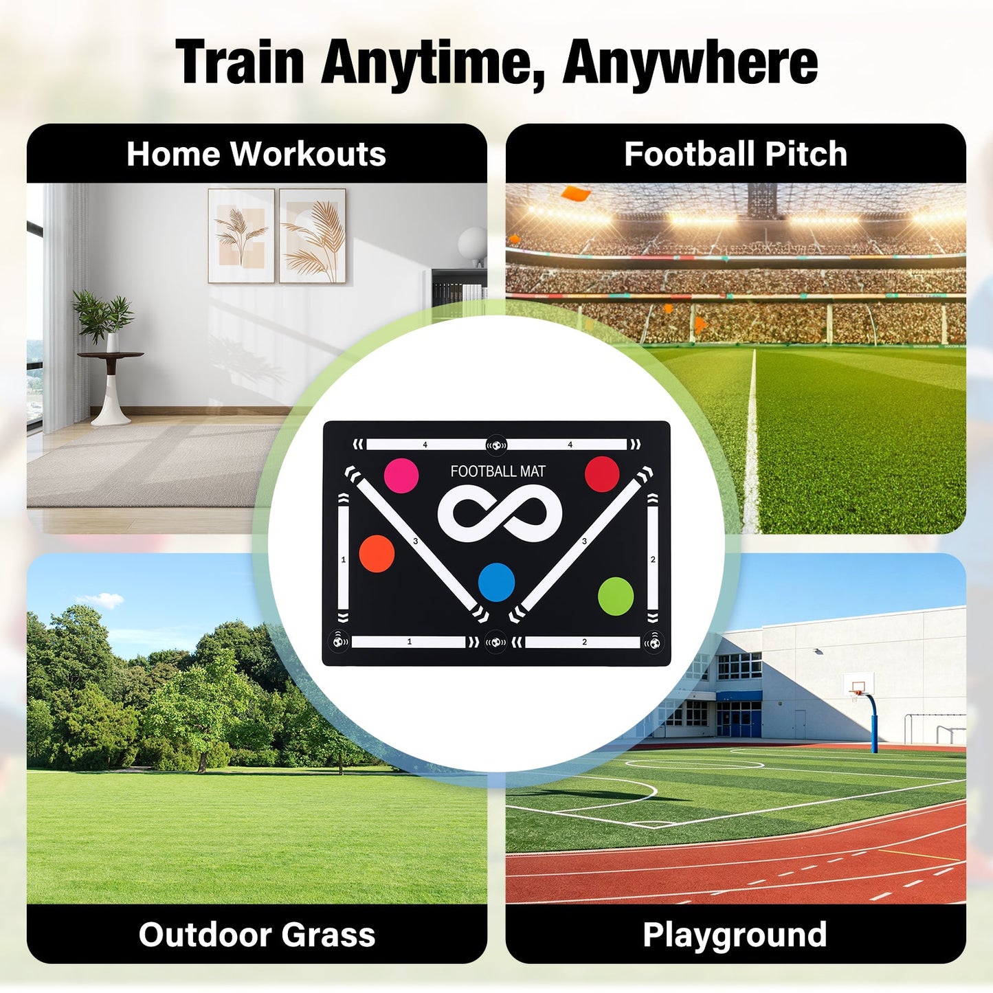 Advwin Soccer Training Mat Non-Slip Silent